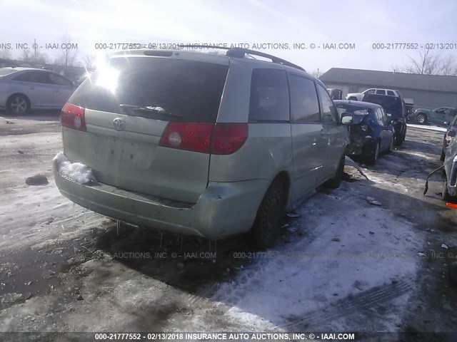 5TDZK23C98S193289 - 2008 TOYOTA SIENNA CE/LE GREEN photo 4