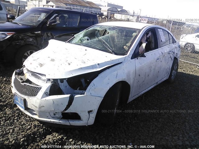 1G1PK5SB7E7385164 - 2014 CHEVROLET CRUZE LT WHITE photo 2