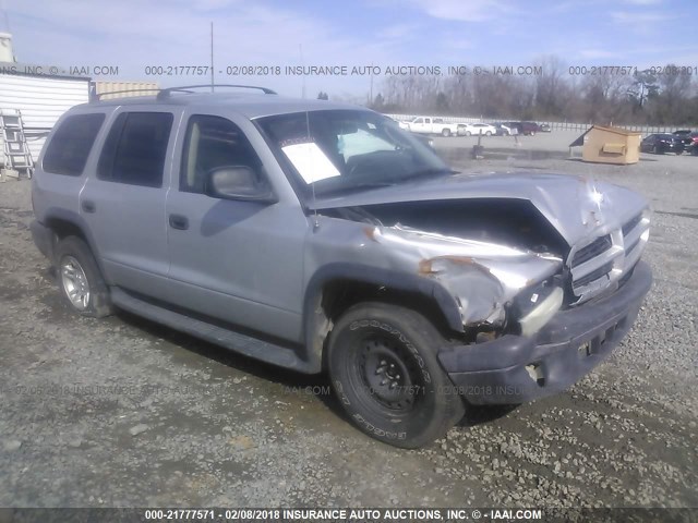 1D4HR38N53F534478 - 2003 DODGE DURANGO SPORT SILVER photo 1