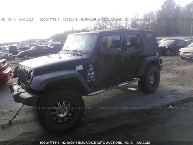 1J4BA3H17BL522947 - 2011 JEEP WRANGLER UNLIMITE SPORT BLACK photo 2