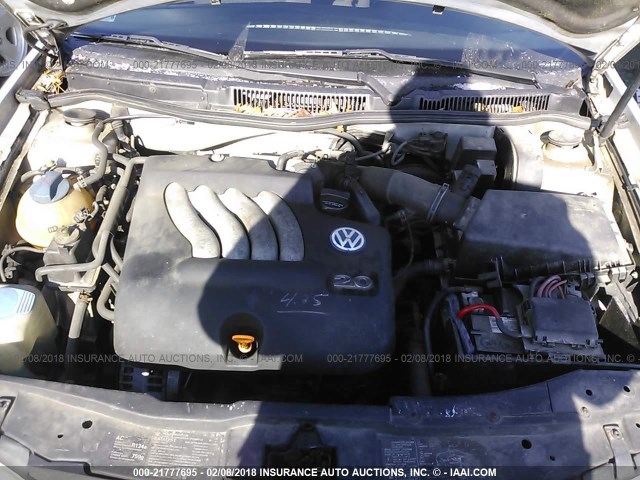 WVWGC21J3YW672233 - 2000 VOLKSWAGEN GOLF GLS SILVER photo 10