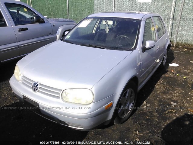 WVWGC21J3YW672233 - 2000 VOLKSWAGEN GOLF GLS SILVER photo 2