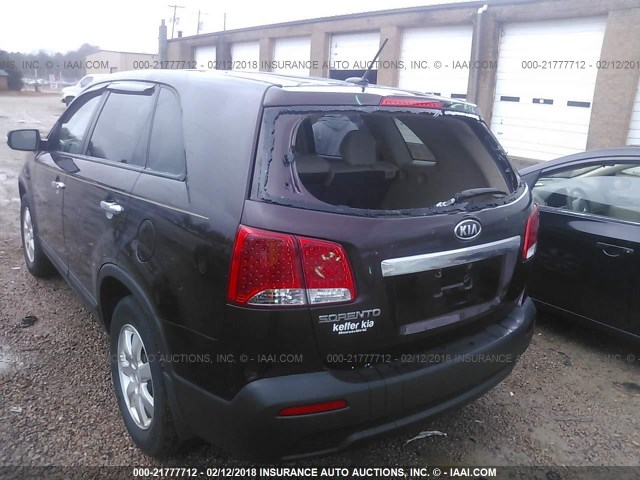 5XYKT3A14BG136198 - 2011 KIA SORENTO LX MAROON photo 6