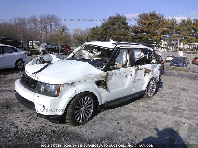 SALSF2D4XBA708309 - 2011 LAND ROVER RANGE ROVER SPORT HSE WHITE photo 2