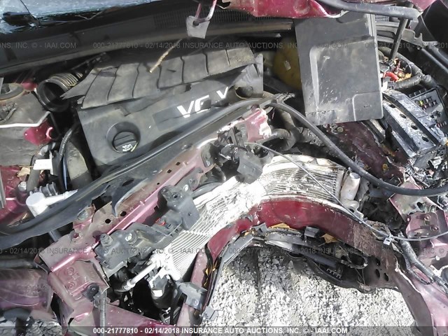 1G4GE5GV0AF321223 - 2010 BUICK LACROSSE CXS MAROON photo 10