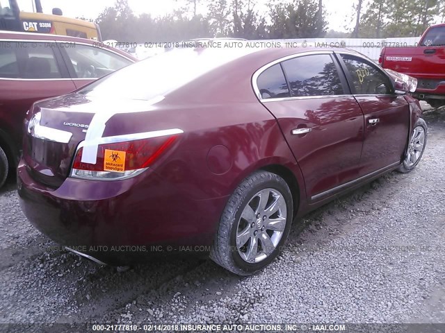 1G4GE5GV0AF321223 - 2010 BUICK LACROSSE CXS MAROON photo 4