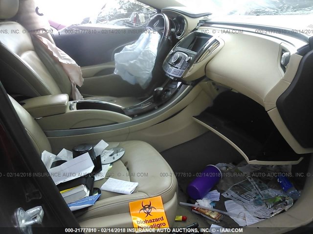 1G4GE5GV0AF321223 - 2010 BUICK LACROSSE CXS MAROON photo 5