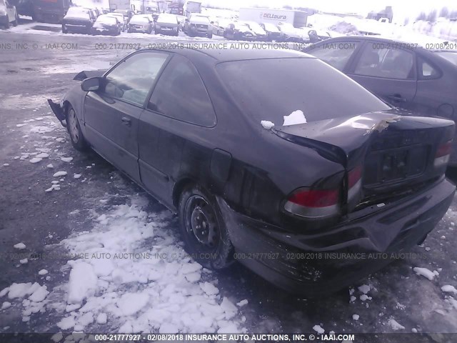 1HGEJ7124VL055344 - 1997 HONDA CIVIC HX BLACK photo 3