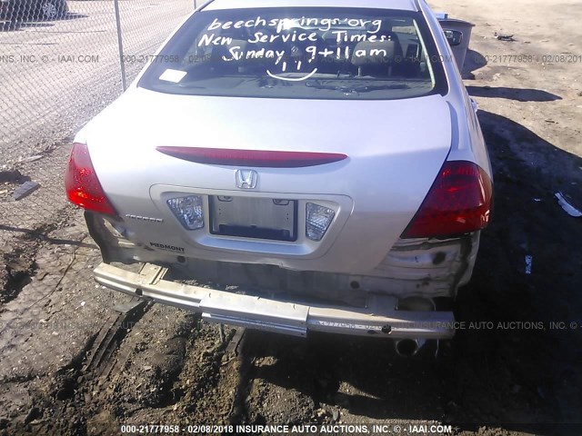 1HGCM56386A031372 - 2006 HONDA ACCORD SE SILVER photo 6