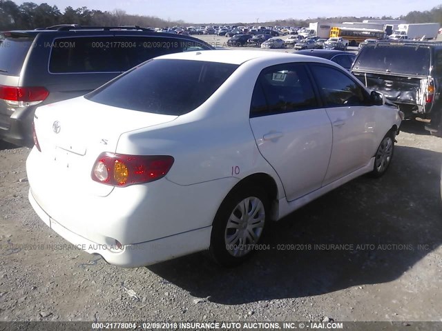 1NXBU40E49Z004828 - 2009 TOYOTA COROLLA S/LE/XLE WHITE photo 4