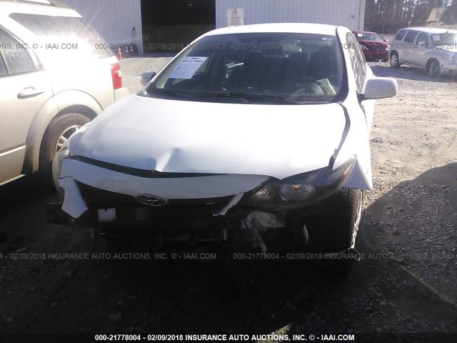 1NXBU40E49Z004828 - 2009 TOYOTA COROLLA S/LE/XLE WHITE photo 6