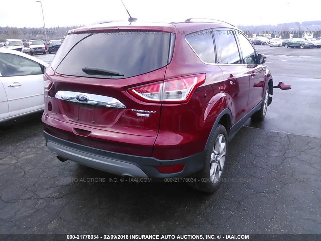 1FMCU9JX3EUB99915 - 2014 FORD ESCAPE TITANIUM RED photo 4