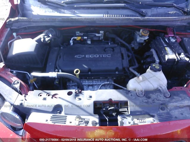 1G1JB6SH4C4116456 - 2012 CHEVROLET SONIC LS 橙色 照片 10