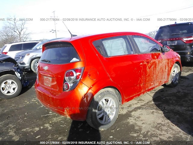 1G1JB6SH4C4116456 - 2012 CHEVROLET SONIC LS 橙色 照片 4