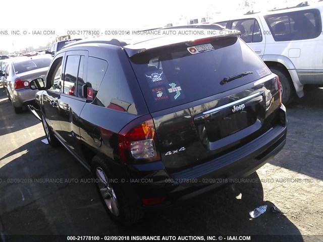 1C4NJDBB5ED569662 - 2014 JEEP COMPASS SPORT BLACK photo 3