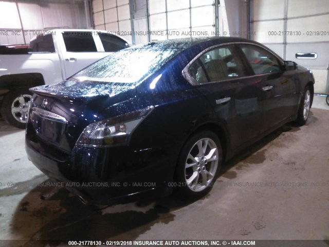 1N4AA5AP1EC438452 - 2014 NISSAN MAXIMA S/SV BLUE photo 4