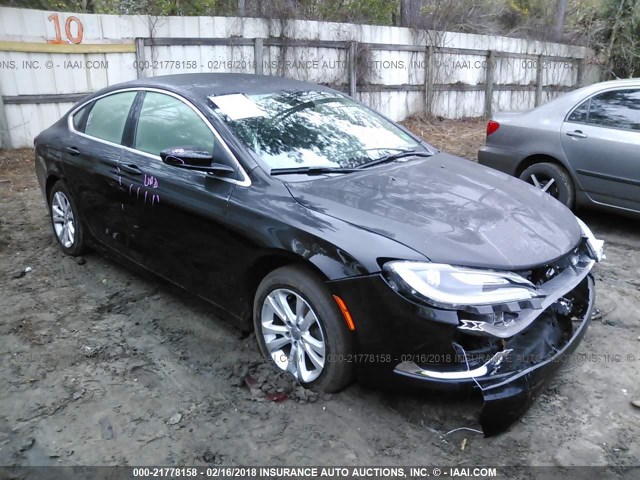 1C3CCCABXFN745974 - 2015 CHRYSLER 200 LIMITED BLACK photo 1