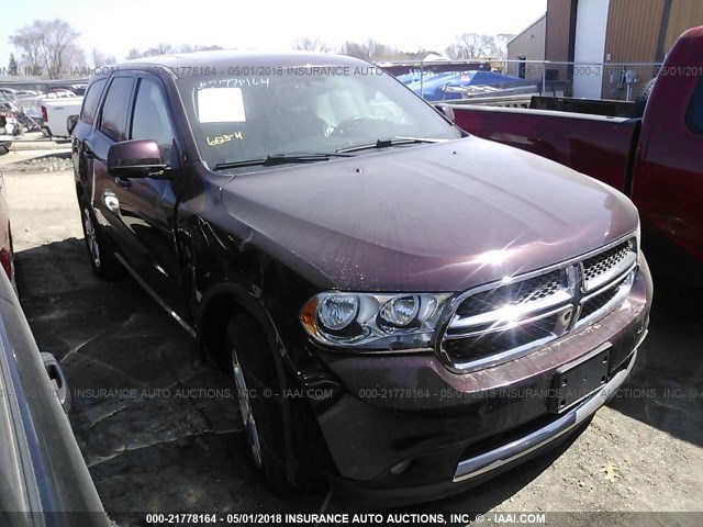 1C4RDJAG0CC193217 - 2012 DODGE DURANGO SXT MAROON photo 1