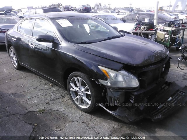 1N4AA5APXCC804907 - 2012 NISSAN MAXIMA S/SV BLACK photo 1