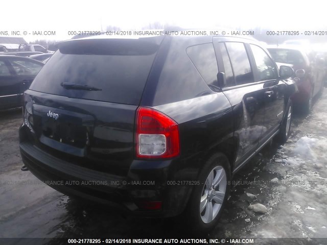 1J4NF1FB0BD154474 - 2011 JEEP COMPASS SPORT BLACK photo 4