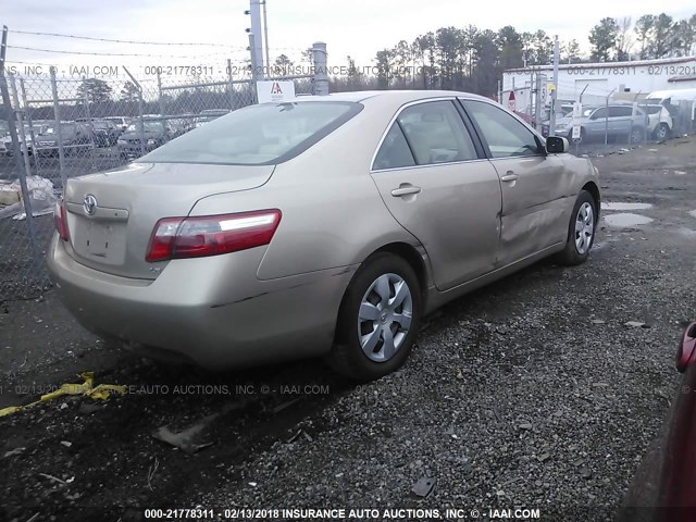 4T1BE46K77U695960 - 2007 TOYOTA CAMRY NEW GENERAT CE/LE/XLE/SE GOLD photo 4