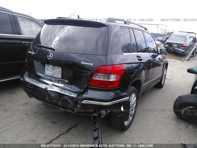 WDCGG8HB3CF778075 - 2012 MERCEDES-BENZ GLK 350 4MATIC BLACK photo 4