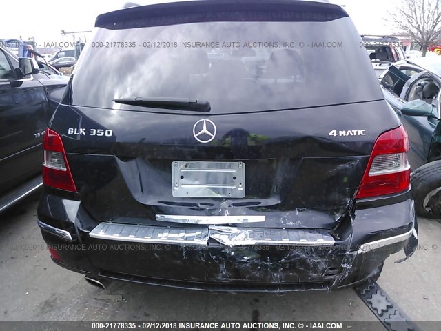 WDCGG8HB3CF778075 - 2012 MERCEDES-BENZ GLK 350 4MATIC BLACK photo 6