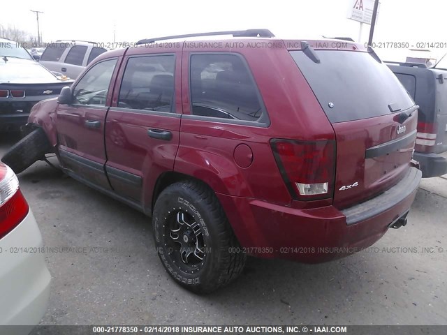 1J4GR48K25C508584 - 2005 JEEP GRAND CHEROKEE LAREDO/COLUMBIA/FREEDOM RED photo 3