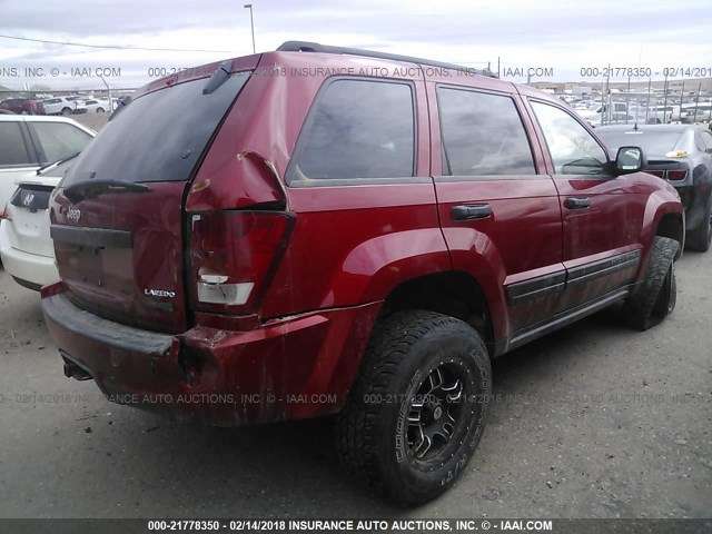 1J4GR48K25C508584 - 2005 JEEP GRAND CHEROKEE LAREDO/COLUMBIA/FREEDOM 红色 照片 4
