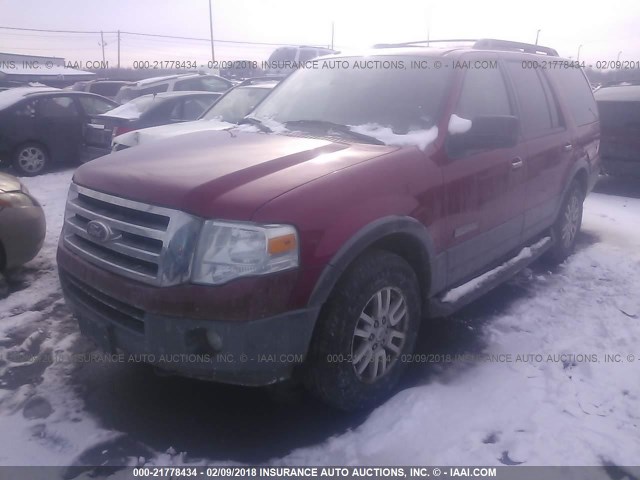 1FMFU16547LA85565 - 2007 FORD EXPEDITION XLT RED photo 2
