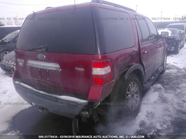 1FMFU16547LA85565 - 2007 FORD EXPEDITION XLT RED photo 4