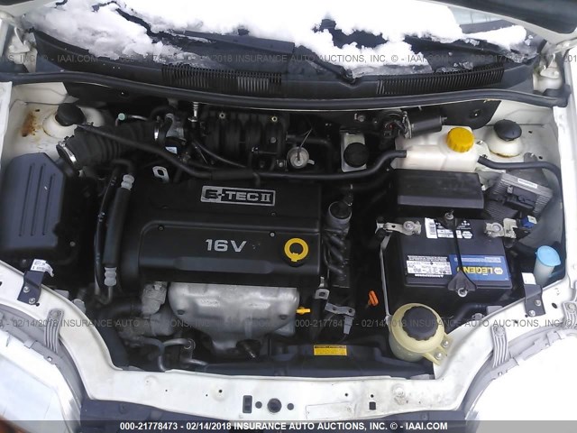 KL1TD66698B036289 - 2008 CHEVROLET AVEO LS WHITE photo 10