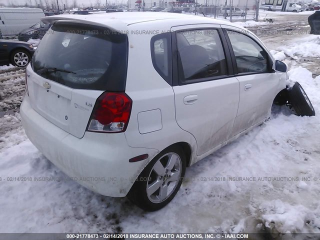 KL1TD66698B036289 - 2008 CHEVROLET AVEO LS WHITE photo 4