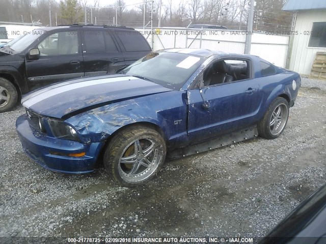 1ZVHT82H165254384 - 2006 FORD MUSTANG GT BLUE photo 2