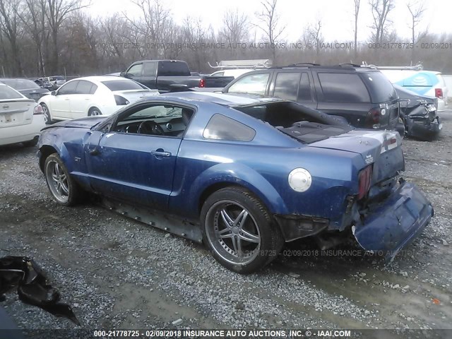 1ZVHT82H165254384 - 2006 FORD MUSTANG GT BLUE photo 3