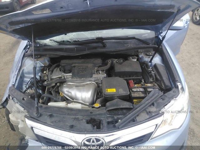 4T4BF1FKXCR193519 - 2012 TOYOTA CAMRY SE/LE/XLE Light Blue photo 10