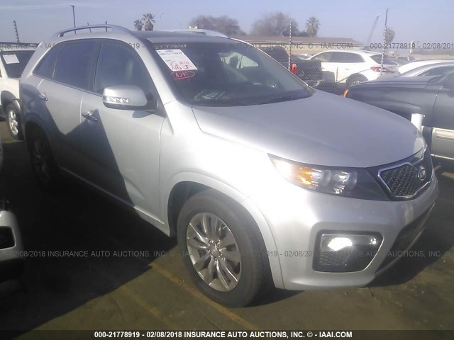 5XYKW4A27DG384888 - 2013 KIA SORENTO SX SILVER photo 1