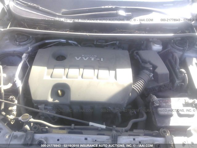 2T1KU40E79C071974 - 2009 TOYOTA COROLLA MATRIX  SILVER photo 10