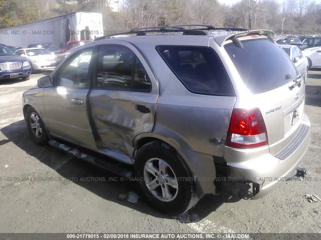 KNDJD733165641273 - 2006 KIA SORENTO EX/LX GOLD photo 3