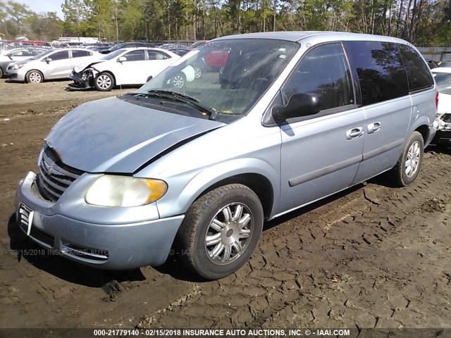 1A4GP45R36B627243 - 2006 CHRYSLER TOWN & COUNTRY  Light Blue photo 2