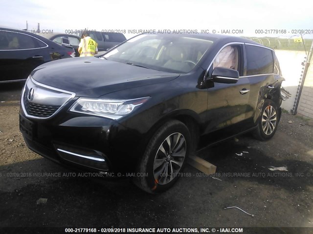 5FRYD4H48GB028094 - 2016 ACURA MDX TECHNOLOGY BLACK photo 2