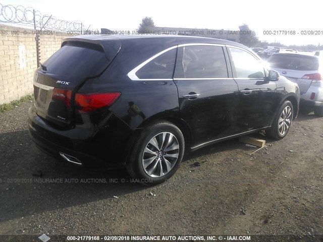 5FRYD4H48GB028094 - 2016 ACURA MDX TECHNOLOGY BLACK photo 4