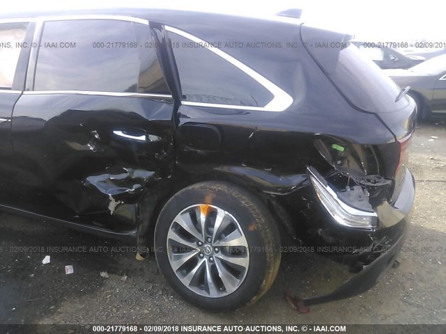 5FRYD4H48GB028094 - 2016 ACURA MDX TECHNOLOGY BLACK photo 6