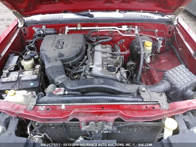 1N6DD21S21C390243 - 2001 NISSAN FRONTIER XE RED photo 10