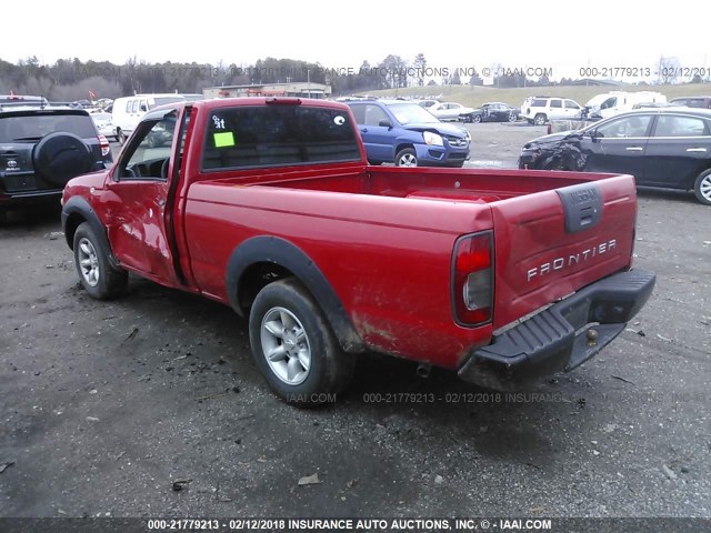 1N6DD21S21C390243 - 2001 NISSAN FRONTIER XE RED photo 3