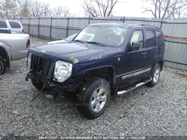 1C4PJMAK6CW158962 - 2012 JEEP LIBERTY SPORT BLUE photo 2