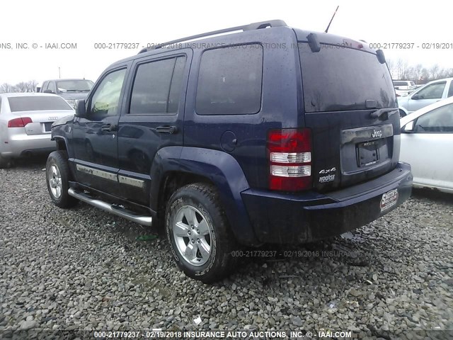 1C4PJMAK6CW158962 - 2012 JEEP LIBERTY SPORT 蓝色 照片 3