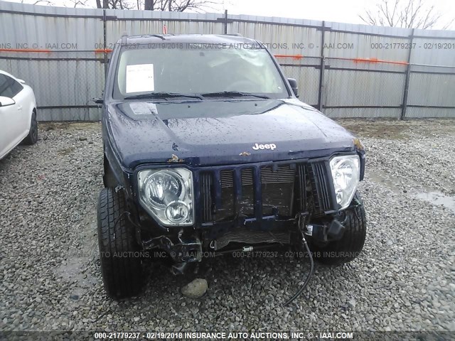 1C4PJMAK6CW158962 - 2012 JEEP LIBERTY SPORT 蓝色 照片 6