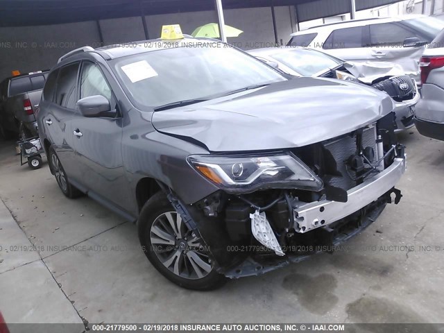 5N1DR2MNXHC683856 - 2017 NISSAN PATHFINDER S/SV/SL/PLATINUM GRAY photo 1