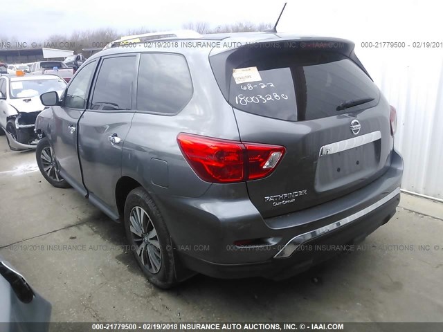 5N1DR2MNXHC683856 - 2017 NISSAN PATHFINDER S/SV/SL/PLATINUM GRAY photo 3